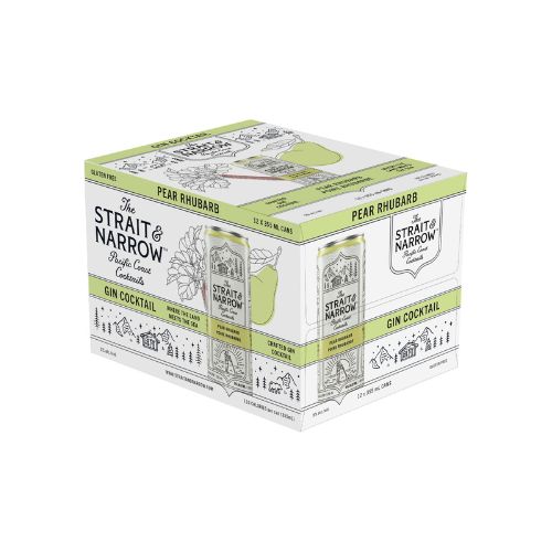 The Strait & Narrow - Pear Rhubarb Gin Cocktail