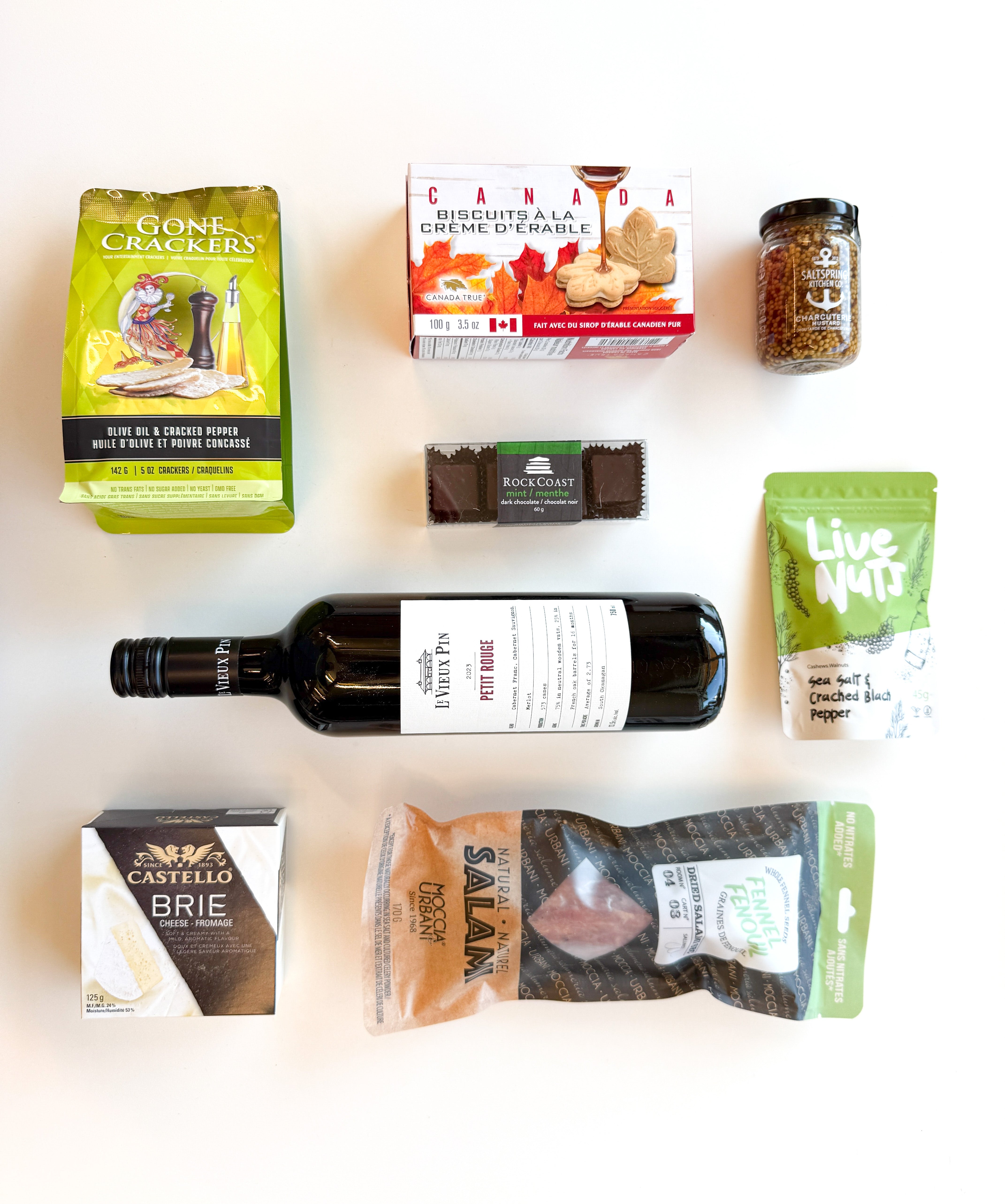Vancouver Island Gift Basket Co + Vessel - Gourmet Savoury Gift Basket with Wine
