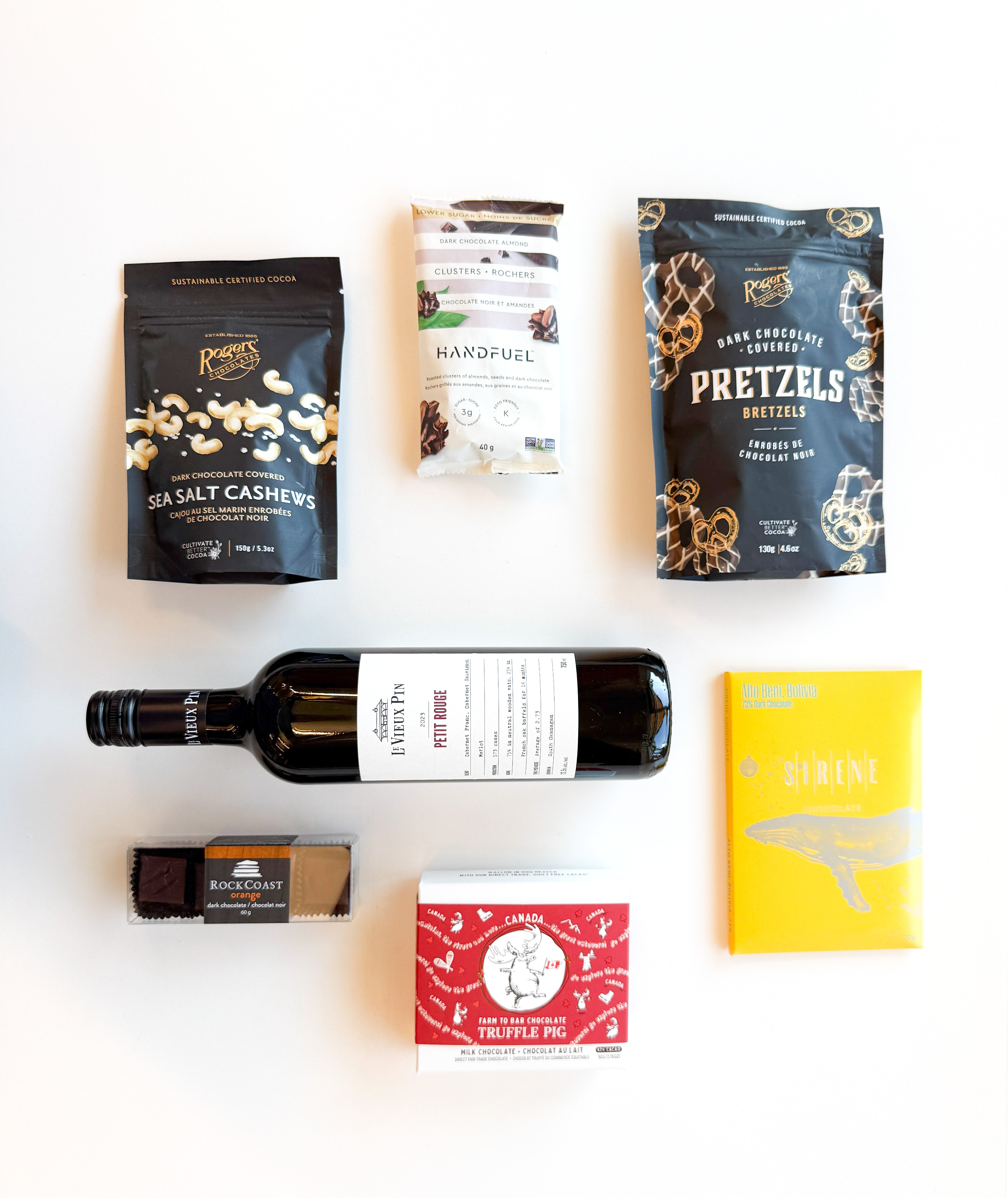 Vancouver Island Gift Basket Co + Vessel - Gourmet Sweets Gift Basket with Wine